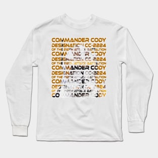 CC-2224 COMMANDER CODY LEADER OF THE 212th ATTACK BATTALION (LIGHT COLORS) Long Sleeve T-Shirt